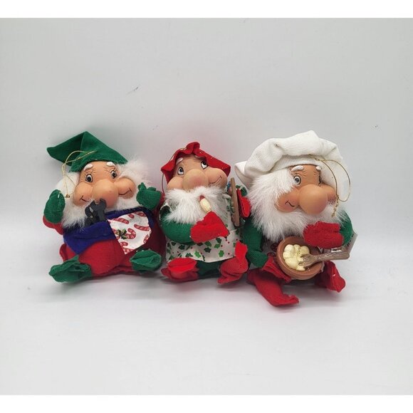 Santa's Best Other - Vtg SANTA'S BEST SANTAKINS Plush Decorations ELF Ornament Whimsical